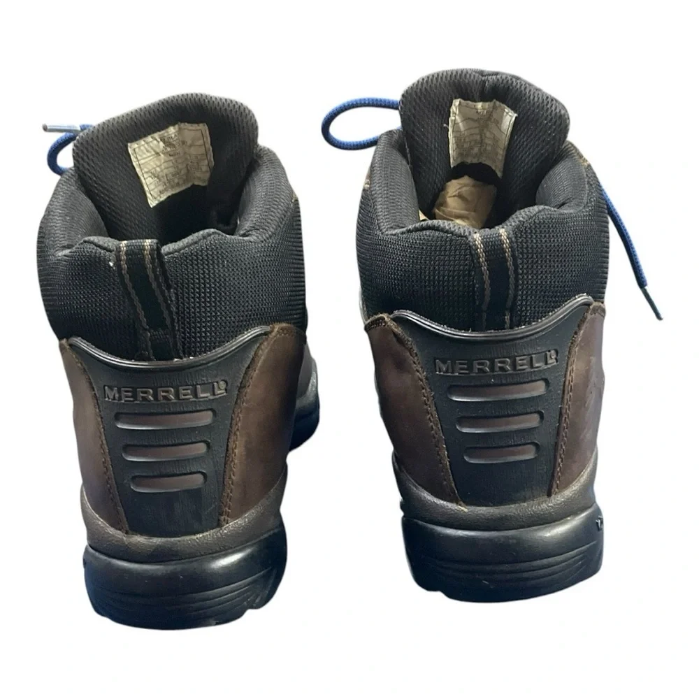 🥾 Merrell M2‎ Blast Hiking Boots 🔹 Brown/Blue Waterproof Sz 10.5
